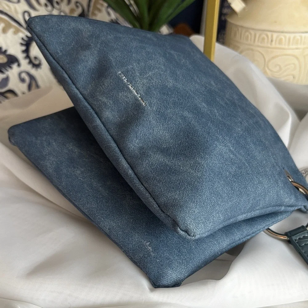 CXL by Christian Lacroix Denim Blue Wristlet Pouch